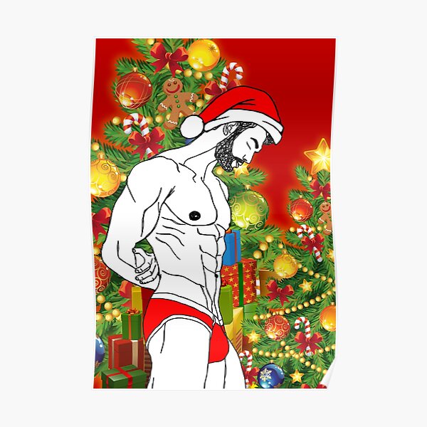 102 Weihnachten Homosexuell Kunst, Neujahr Homosexuell Kunst, Männliche Kunstdrucke, Aktkunst, Männer, Skizzen von Männern, Männliche Figur, Homosexuell Wohnkultur Kunstdruck Poster