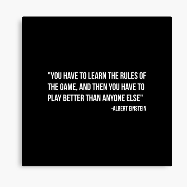Citation d'Albert Einstein Impression sur toile
