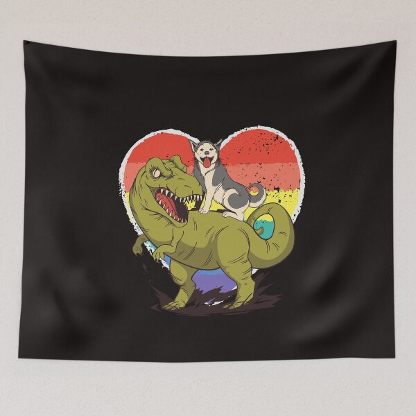 Item preview, Husky Riding Dinosaur designed and sold by EclairVanilla.