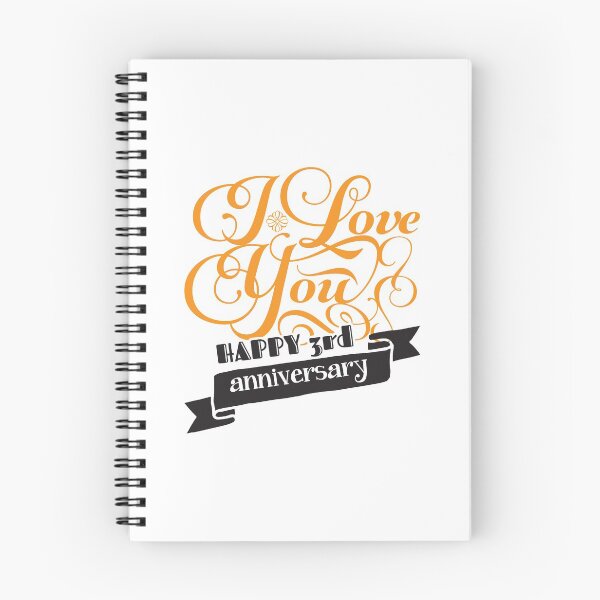 Item preview, I Love You Happy 3rd Anniversary designed and sold by 4AllTimes.