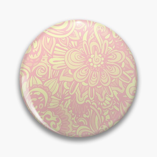 Item preview, Pink and yellow fantasy flower pattern designed and sold by RoyalPeople.