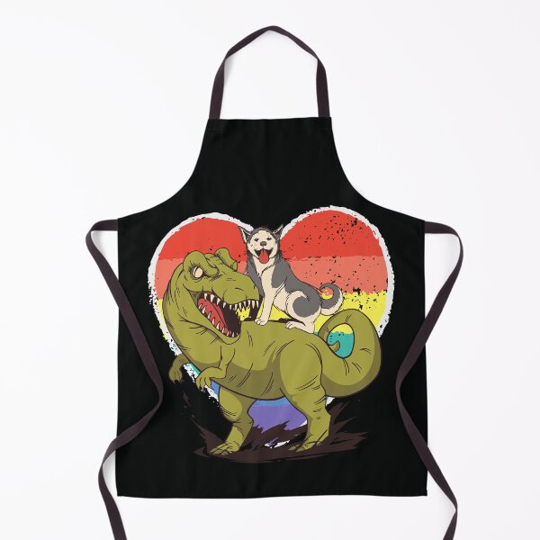Item preview, Husky Riding Dinosaur with Rainbow heart  designed and sold by EclairVanilla.