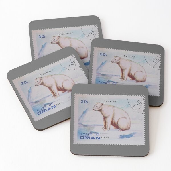 Item preview, Cute Polar Bear - Vintage Stamp  designed and sold by StampCollection.