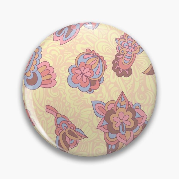 Item preview, Pink and yellow fantasy flower pattern designed and sold by RoyalPeople.
