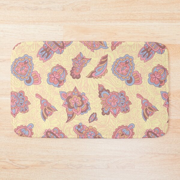 Item preview, Pink and yellow fantasy flower pattern designed and sold by RoyalPeople.
