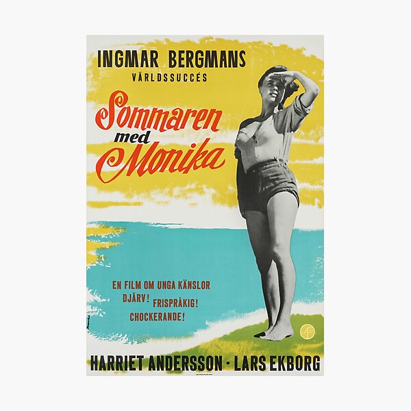 Summer with Monika - Vintage Swedish Movie Poster Photographic Print