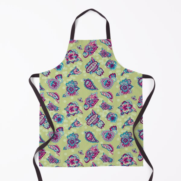 Item preview, Green and blue fantasy flower pattern designed and sold by RoyalPeople.