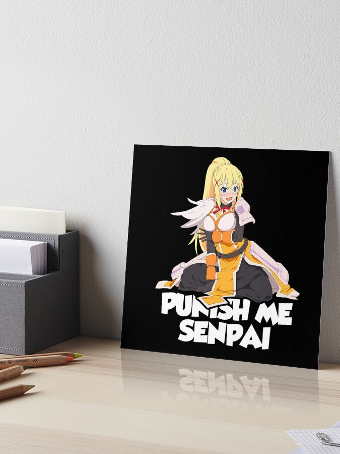 Konosuba Blonde Darkness Punish Me Senpai Hentai Anime  Sticker for Sale  by davidsykeser