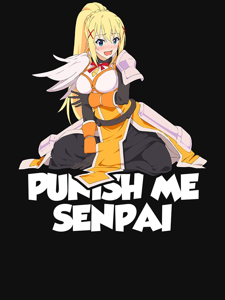 Disover Konosuba Blonde Darkness Punish Me Senpai hen Anime | Active T-Shirt 