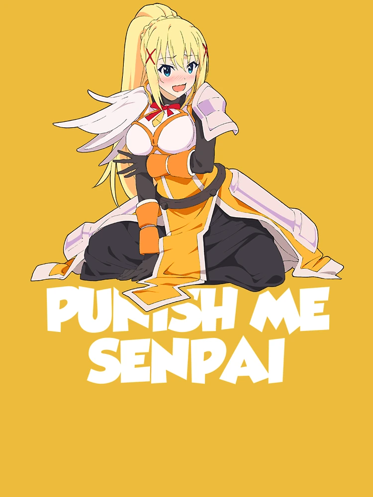 Konosuba Blonde Darkness Punish Me Senpai Hentai Anime  Essential T-Shirt  for Sale by davidsykeser