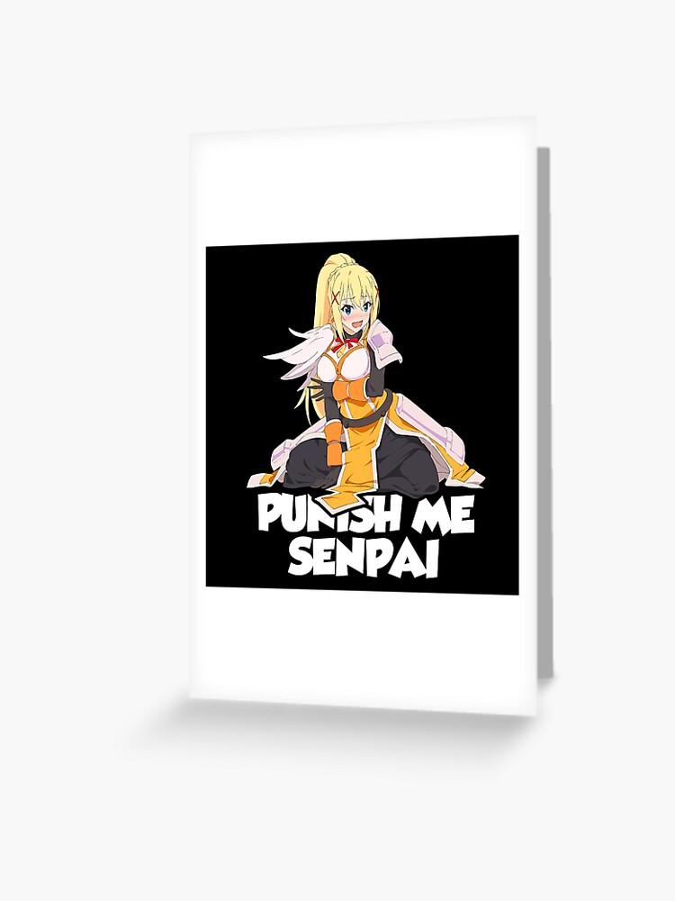 Konosuba Blonde Darkness Punish Me Senpai Hentai Anime  Sticker for Sale  by davidsykeser
