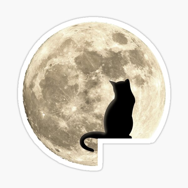 Item preview, Cat in the moonlight gift designed and sold by Pineapple-Tree.