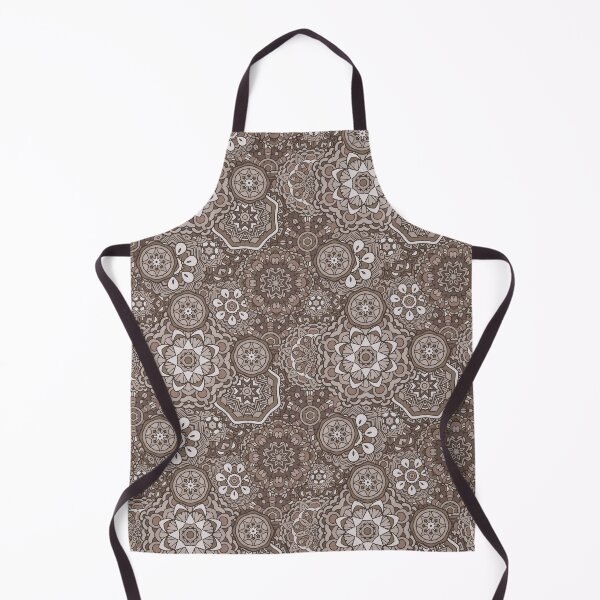 Item preview, Brown and white fantasy flower pattern designed and sold by RoyalPeople.