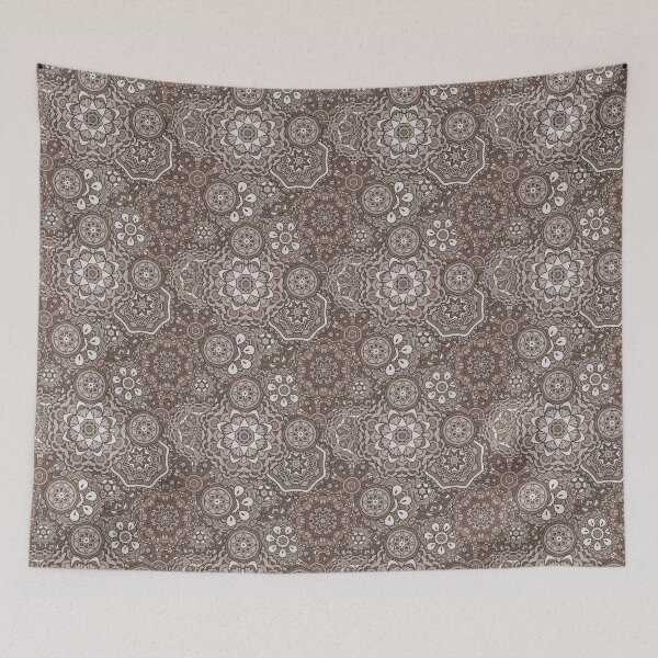 Item preview, Brown and white fantasy flower pattern designed and sold by RoyalPeople.