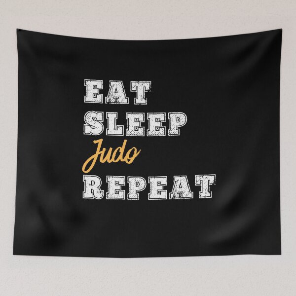 Aperçu de l'œuvre Eat Sleep Judo Répétition Arts Martiaux Judo Lover Instructor Student Self Defense créée et vendue par carlhunt99.
