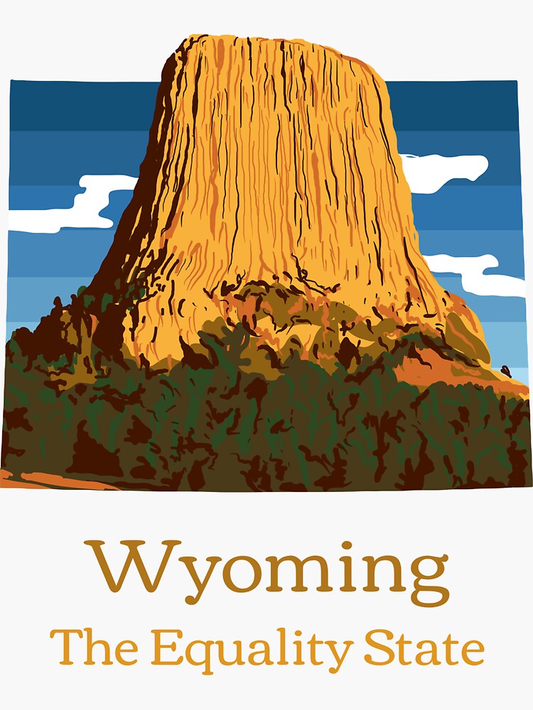 Wyoming The Equality State Sticker For Sale By Daryl96 Redbubble 5898