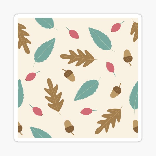 Acorns and Rosehips Sticker