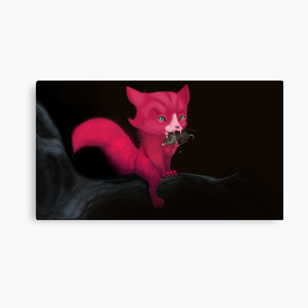 Hungry cat Canvas Print