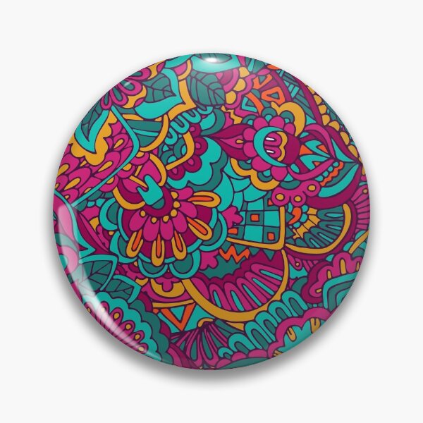 Item preview, Pink and blue fantasy flower pattern designed and sold by RoyalPeople.