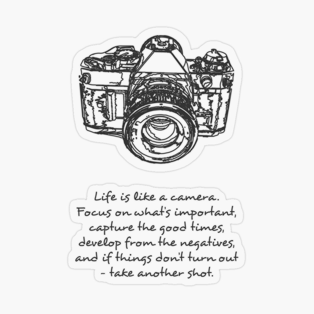Life is Like A Camera, Motivational Wall Art Print, Camera Poster Art  Print, Inspirational Quote Poster, Positive Typography Wall Art - Etsy