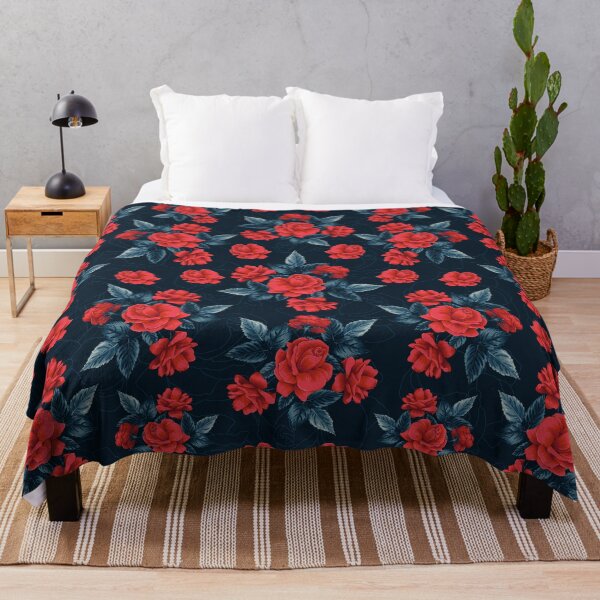 Item preview, Beautiful Roses Floral Pattern - Red and Blue designed and sold by GDCdesigns.