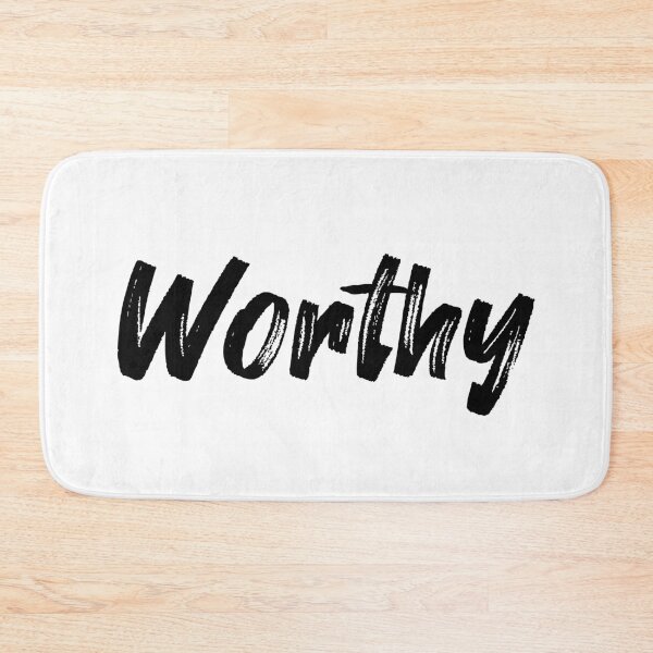 Item preview, Worthy - Elegant Brushstroke Typography Art (White Edition) designed and sold by WolfSpiritCo.