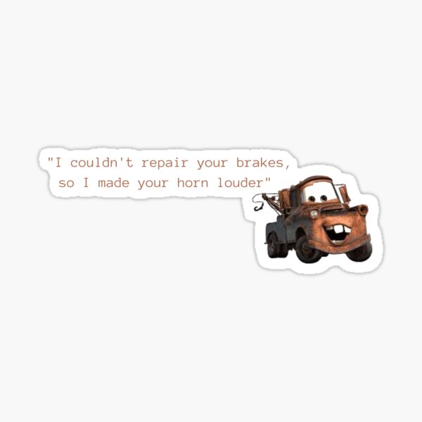 Tow Mater Autos zitieren Sticker