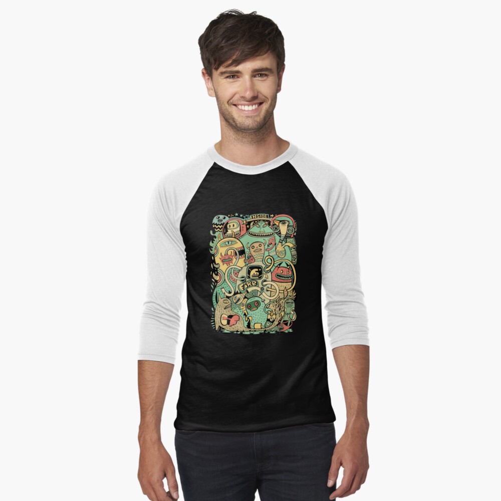 Item preview, Baseball ¾ Sleeve T-Shirt designed and sold by ExitMan.