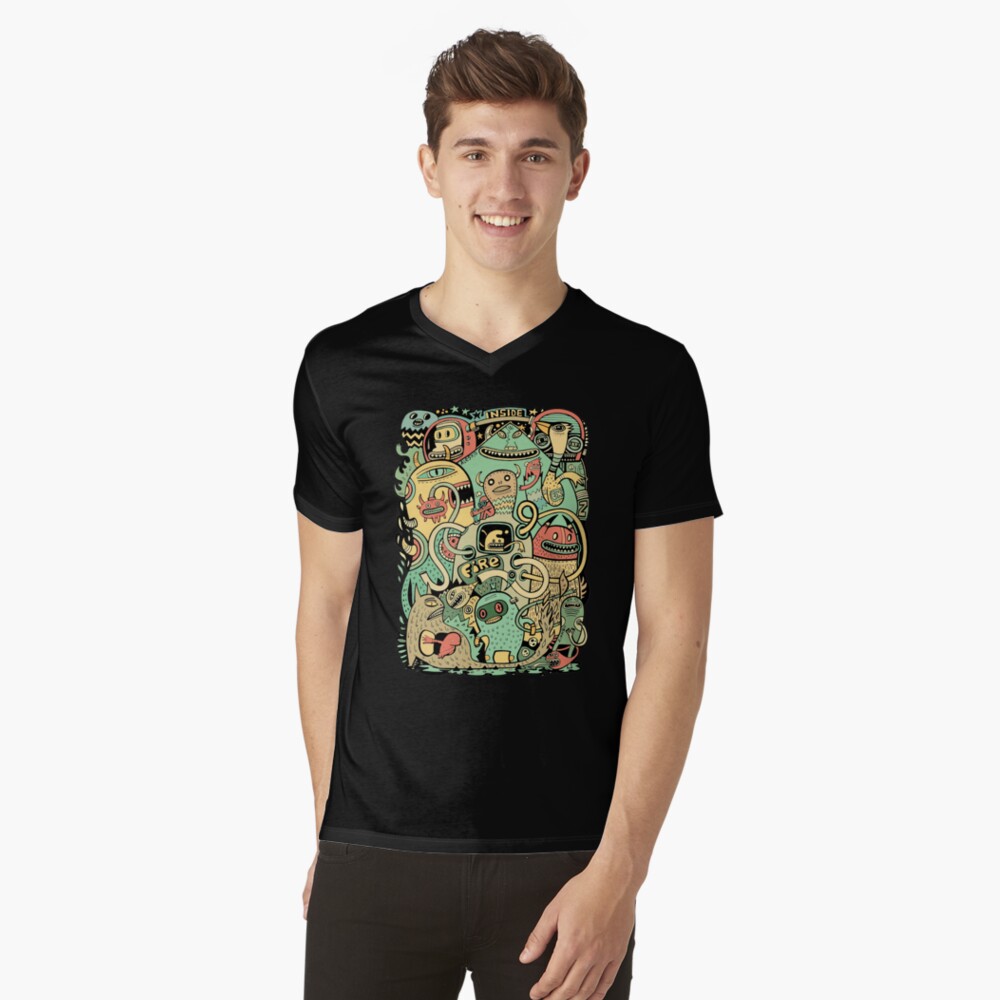 Item preview, V-Neck T-Shirt designed and sold by ExitMan.