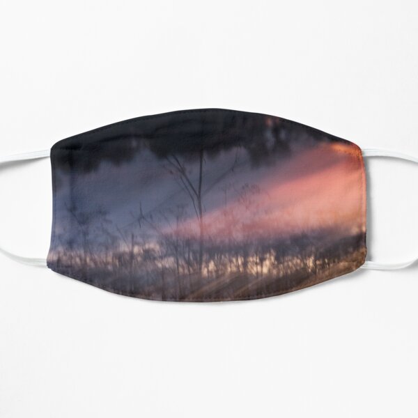 Photographie abstraite coucher de soleil au bord de la rivière Masque sans plis