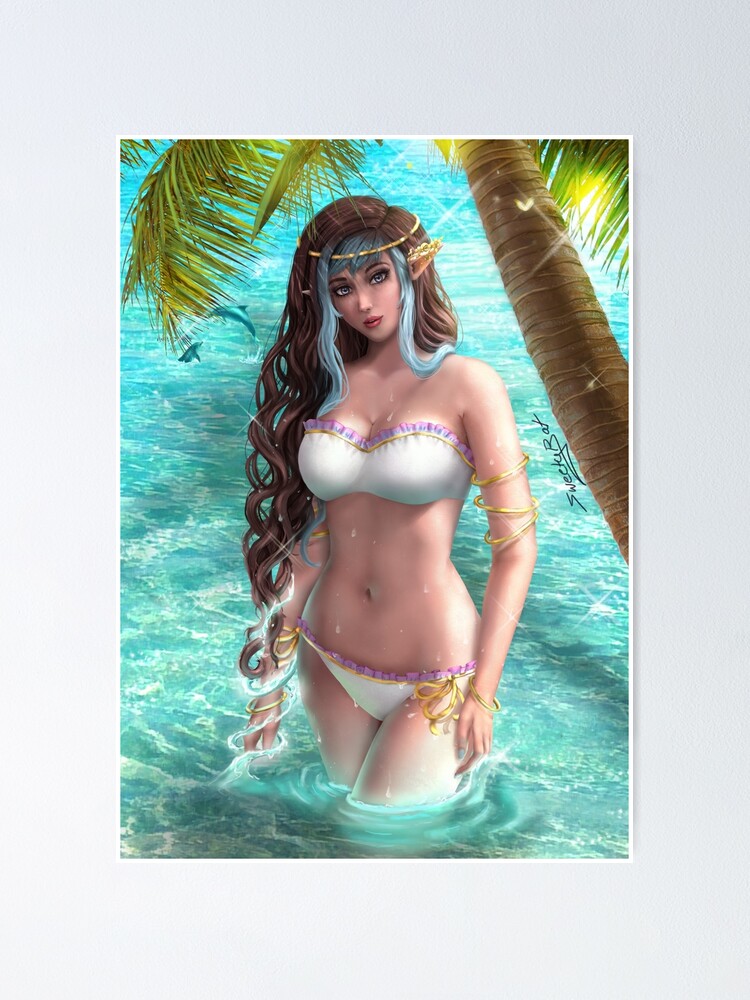 Sexy Bikini Girl Mizuna Design By Sweetybat Poster For Sale By