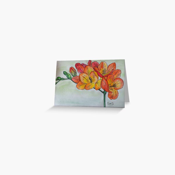 Freesia Greeting Card
