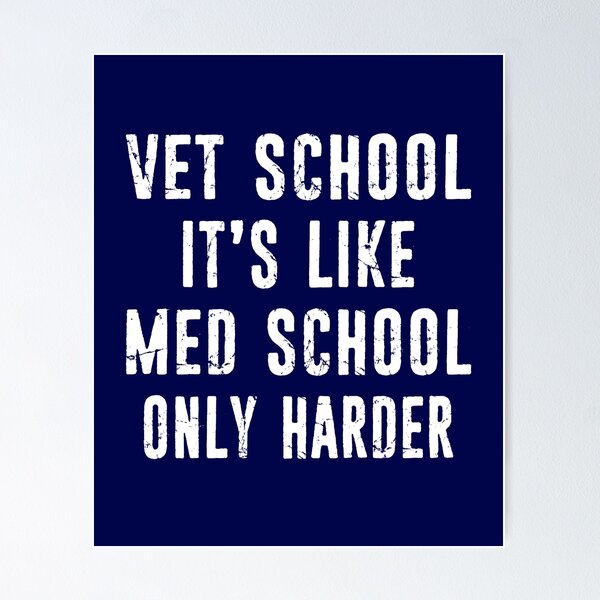 Artikelvorschau, Vet School Funny Veterinarian Gift Distreseed Typografie entworfen und verkauft von niftee.