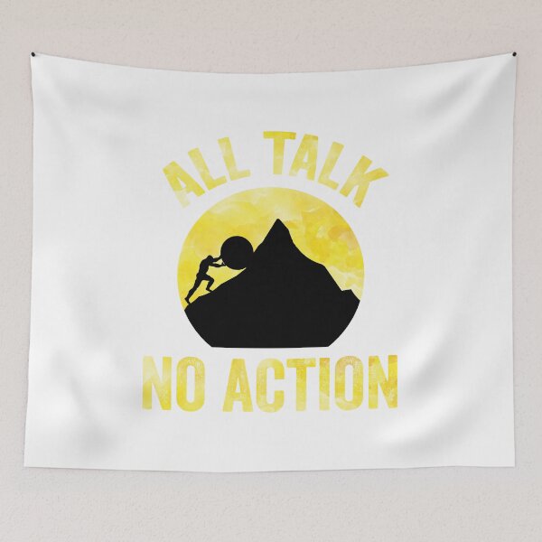 Item preview, All Talk No Action Gift idea T-Shirt, Quote shirt, Funny saying tee shirt, Gift Idea for Anniversary, Wedding, Mother's Day, Father's Day, Graduation, Thanksgiving, Christmas & New Year's Day. designed and sold by KHRO.
