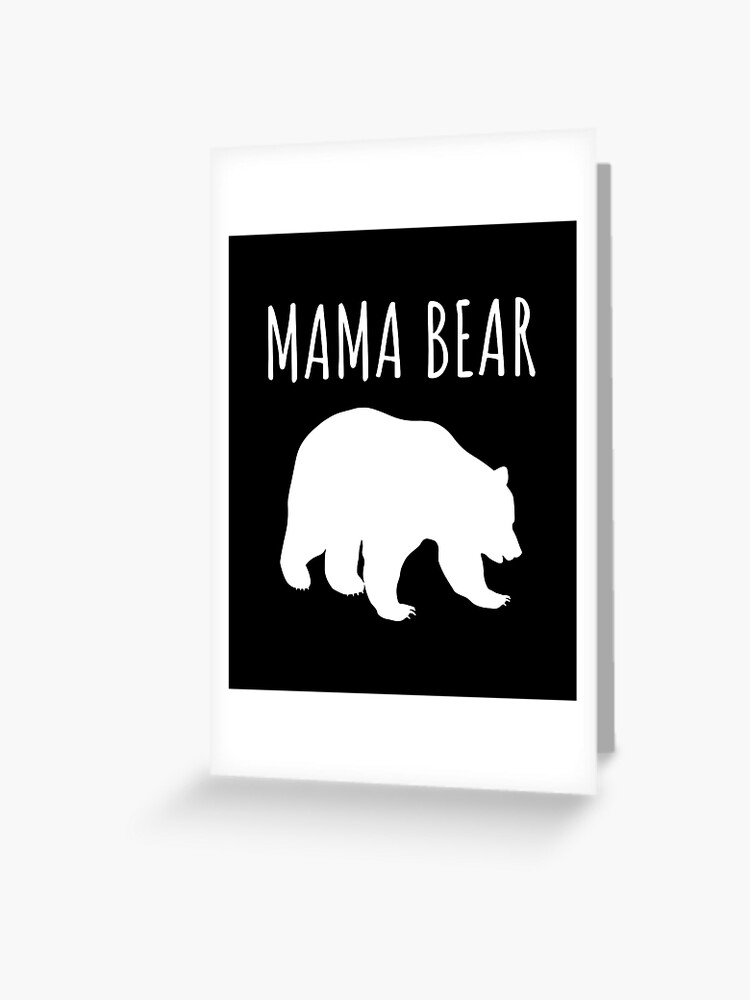 Mama Bear Floral Greeting Card for Sale by heyrk