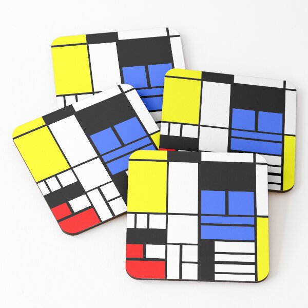 Item preview, Modrian inspired Composition with Red Blue and Yellow designed and sold by helveticate.