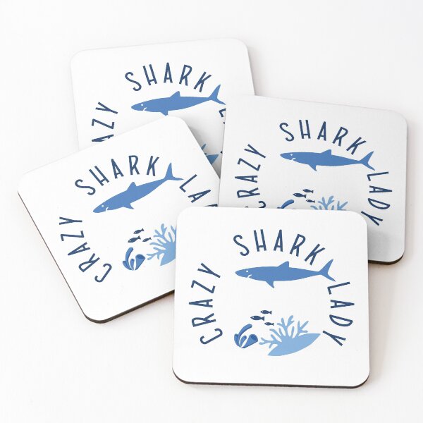 Item preview, Crazy Shark Lady designed and sold by LouiseFranksArt.