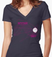 Sputnik 1 Women's Fitted V-Neck T-Shirt