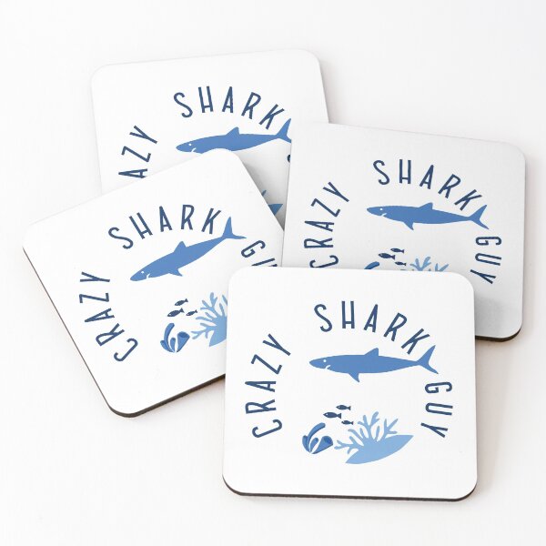 Item preview, Crazy Shark Guy designed and sold by LouiseFranksArt.