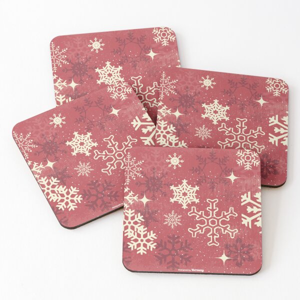 Item preview, Red Snowflakes Christmas Background designed and sold by Artsy-Craft.