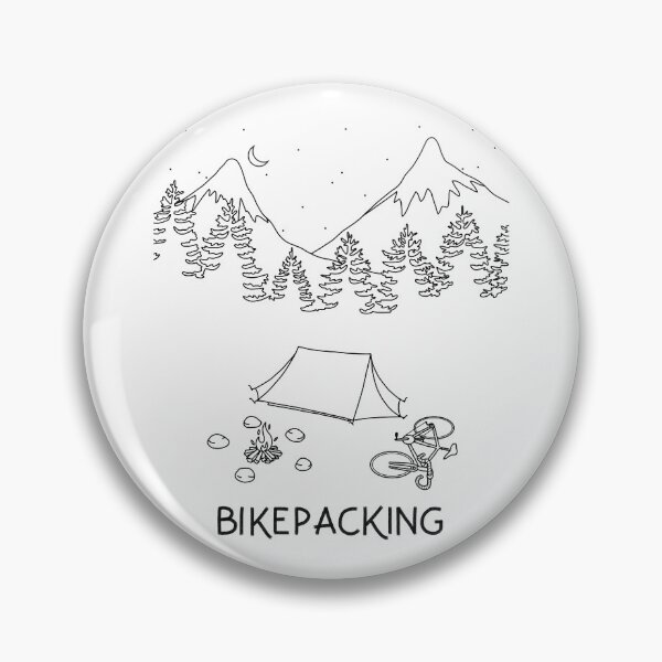Item preview, Bikepacking Dream (black lineart) designed and sold by PedalAndChain.