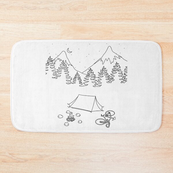 Item preview, Bikepacking Dream (black lineart) designed and sold by PedalAndChain.