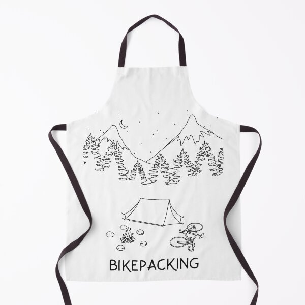 Item preview, Bikepacking Dream (black lineart) designed and sold by PedalAndChain.