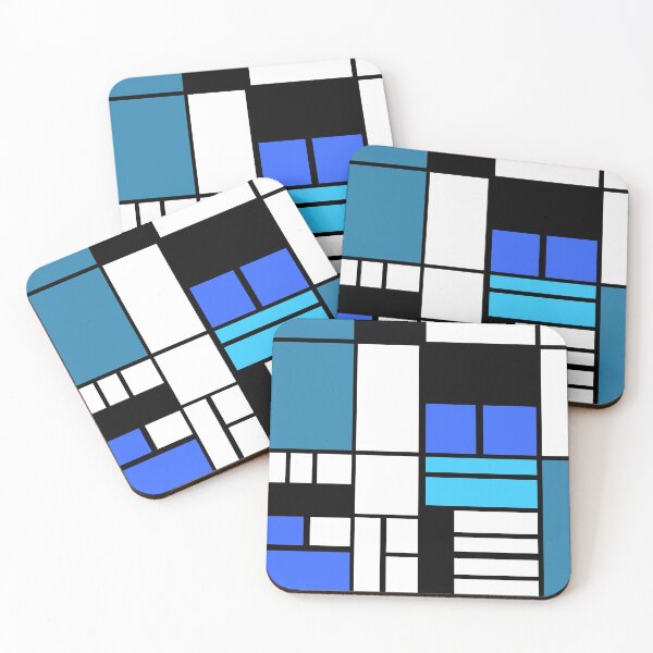 Item preview, Modrian inspired Composition with Blue, Blue, and blue designed and sold by helveticate.