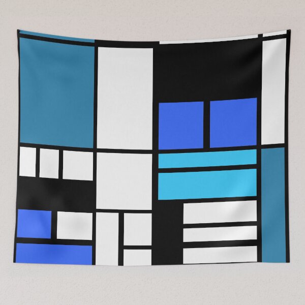 Item preview, Modrian inspired Composition with Blue, Blue, and blue designed and sold by helveticate.