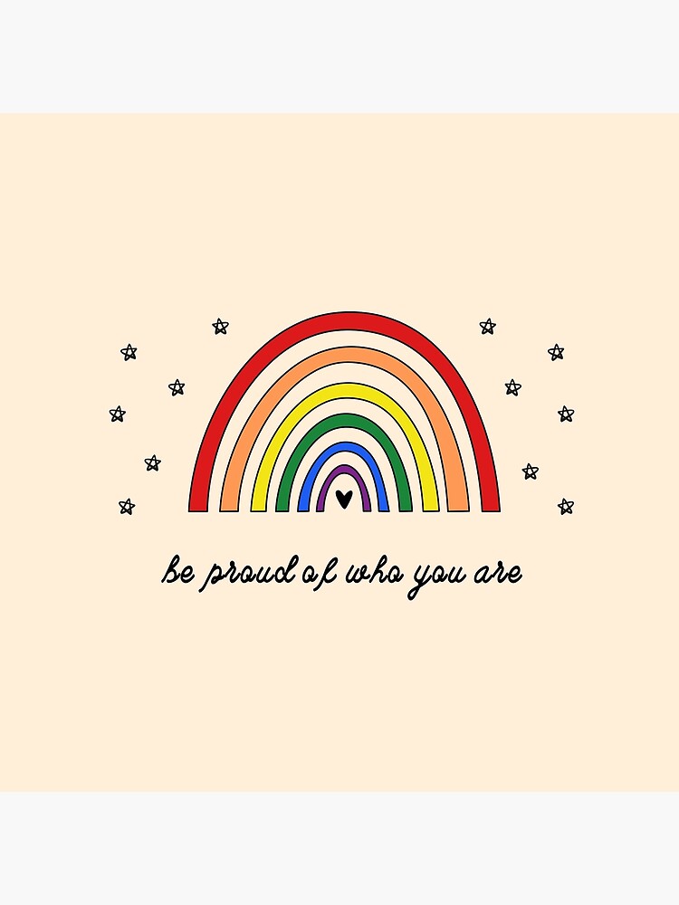 proud lgbtq love pride design print stickers minimalist rainbow flag