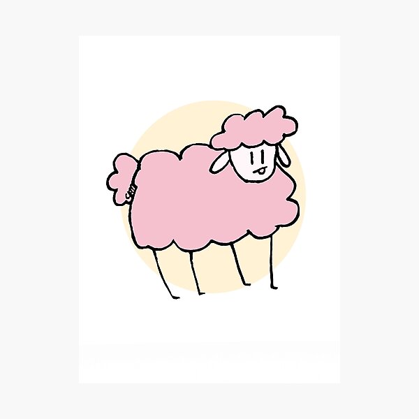 Item preview, Pink & Yellow Helpful Sheep  designed and sold by BiPanicDisco67.