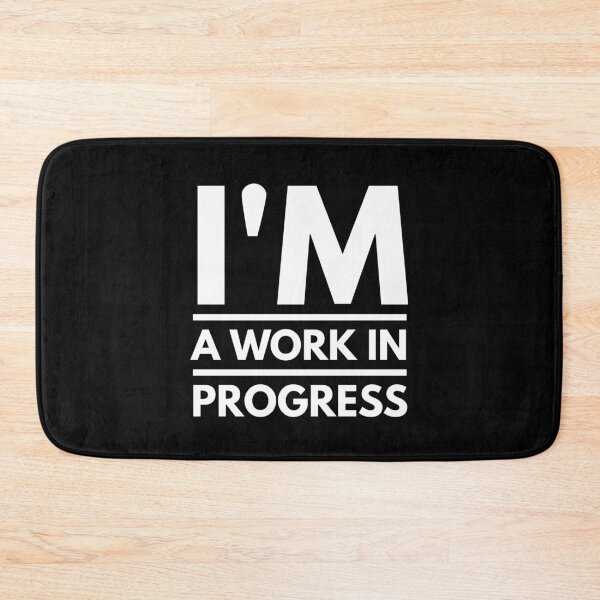 Item preview, I Am A Work In Progress - Positive Affirmation Abstract Typography (Black Edition) designed and sold by WolfSpiritCo.