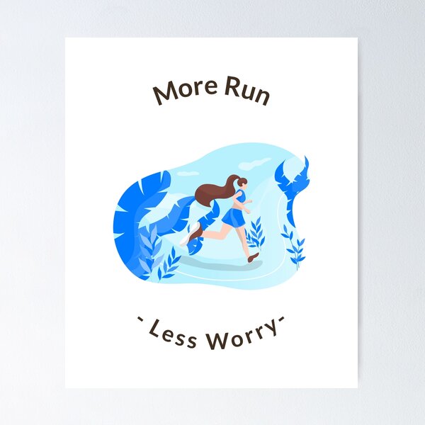 Item preview, More Run Less Worry designed and sold by CertifiedRunner.