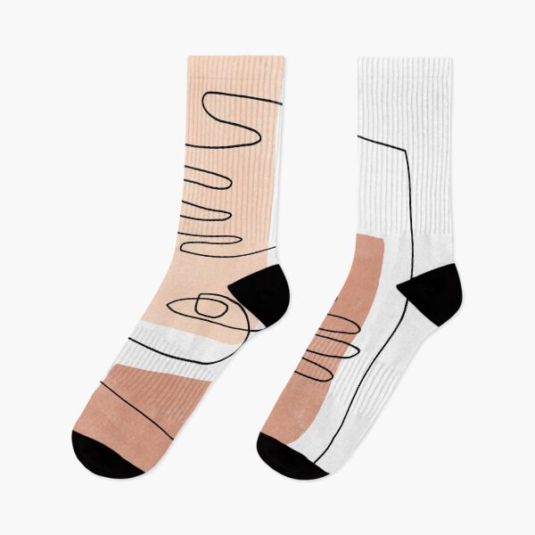 Item preview, Abstract Square Face and Hands Line Art II designed and sold by TheRedFinch.